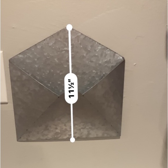 Aluminum Mail Sorter/Wall Hanging x 2. Corrugated tin. Decorative. - Picture 4 of 4